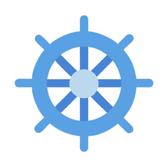 Fototapeta premium Helm Icon for Navigation, Sailing, and Leadership