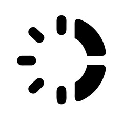 loading glyph  vector flat icon