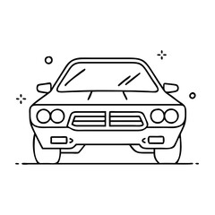 muscle car icon, muscle car vector illustration-simple illustration of muscle car, perfect for muscle car logos and icons