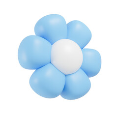 3D rendered flowericon for graphic