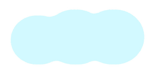 手描きのシンプルでおしゃれな水色の抽象的な形 - 背景やフレームなどの装飾素材 Blob