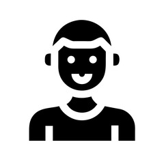 man glyph icon vector flat icon