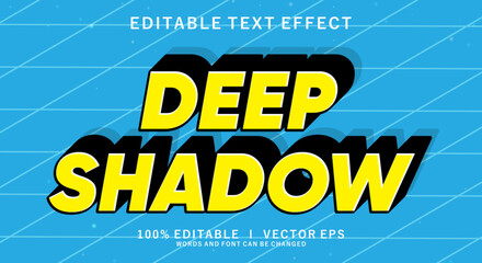 deep shadow vector text effect with modern style design