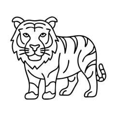 tiger icon, tiger vector illustration-simple illustration of tiger, perfect for tiger logos and icons