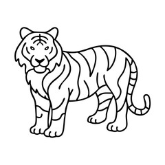 tiger icon, tiger vector illustration-simple illustration of tiger, perfect for tiger logos and icons