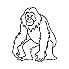 orangutan icon, orangutan vector illustration-simple illustration of orangutan, perfect for orangutan logos and icons