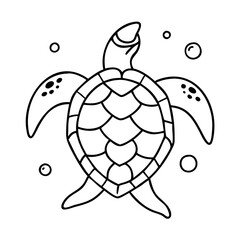 sea turtle icon, sea turtle vector illustration-simple illustration of sea turtle, perfect for sea turtle logos and icons