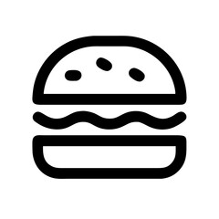 menu burger glyph  vector flat icon