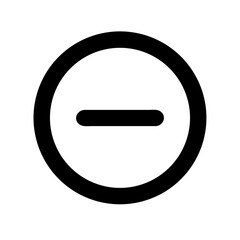 minus small glyph  vector flat icon