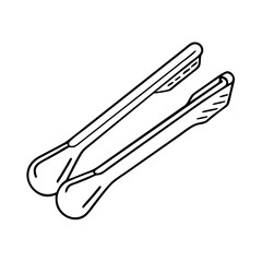 Obraz premium tongs icon, tongs vector illustration-simple illustration of tongs, perfect for tongs logos and icons