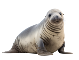 a seal with a white background