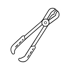 tongs icon, tongs vector illustration-simple illustration of tongs, perfect for tongs logos and icons