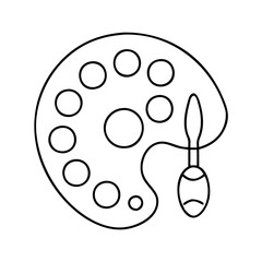 paint palette icon, paint palette vector illustration-simple illustration of paint palette, perfect for paint palette logos and icons