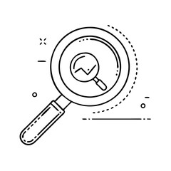 magnifying glass icon, magnifying glass vector illustration-simple illustration of magnifying glass, perfect for magnifying glass logos and icons