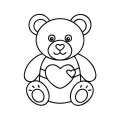 teddy bear icon, teddy bear vector illustration-simple illustration of teddy bear, perfect for teddy bear logos and icons