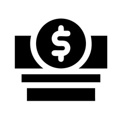 money glyph  vector flat icon
