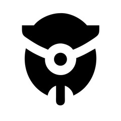 motorcycle glyph  vector flat icon