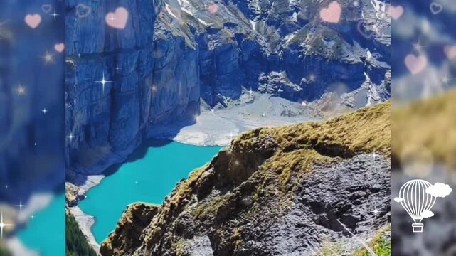 Lake Oeschinen is located in southwestern Switzerland
