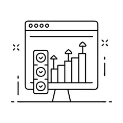 website traffic icon, website traffic vector illustration-simple illustration of website traffic, perfect for website traffic logos and icons