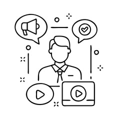 influencer icon icon, influencer icon vector illustration-simple illustration of influencer icon, perfect for influencer icon logos and icons