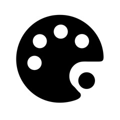palette glyph  vector flat icon