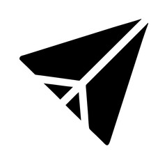 paper plane glyph  vector flat icon