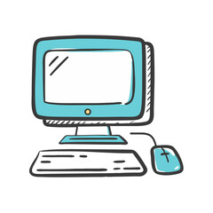 desktop computer icon, desktop computer vector illustration-simple illustration of desktop computer, perfect for desktop computer logos and icons