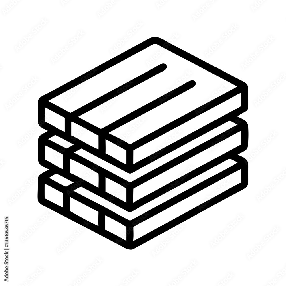 Poster Stack of Closed Books Icon for Learning and Knowledge
