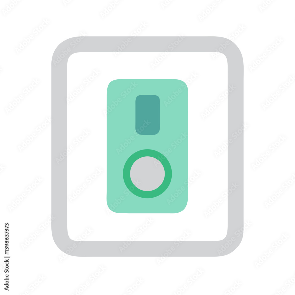 Poster simple and modern switch icon for easy control