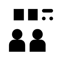 people poll glyph  vector flat icon