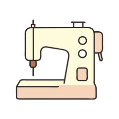 Sewing machine illustration for needlework and crafts  