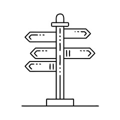 street sign icon, street sign vector illustration-simple illustration of street sign, perfect for street sign logos and icons