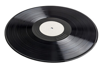 Vinyl record lp album music audio sound vintage groove disc turntable retro media on transparent background