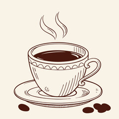 Cup of coffee vector illustration