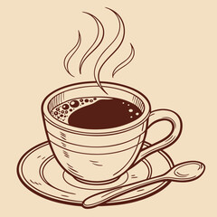 Cup of coffee vector illustration