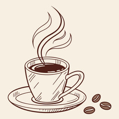 Cup of coffee vector illustration