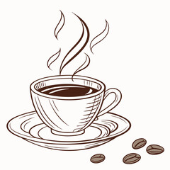 Cup of coffee vector illustration