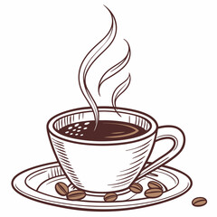 Cup of coffee vector illustration
