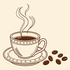 Cup of coffee vector illustration