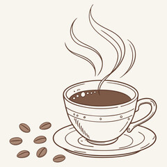 Cup of coffee vector illustration