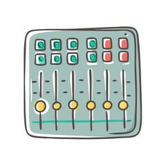 mixer console icon, mixer console vector illustration-simple illustration of mixer console, perfect for mixer console logos and icons