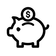 piggy bank  vector flat icon