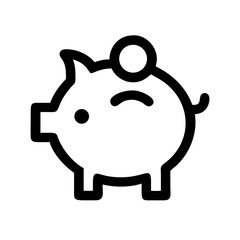 piggy bank  vector flat icon