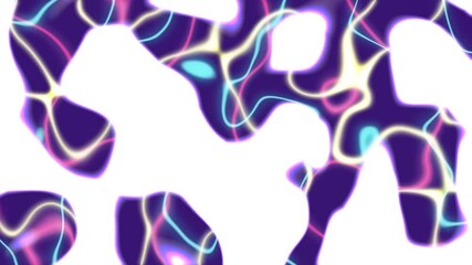Looped Abstract Motion with White Spots. Glowing Purple Background