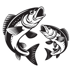 fish silhouette vector