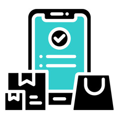 Product Listing Icon Commerce Glyph Dual Tone Design Vector Concept