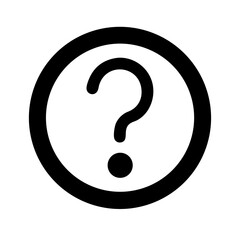 question glyph  vector flat icon