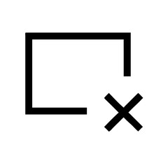 Obraz premium rectangle xmark vector flat icon