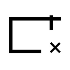 rectangle xmark glyph  vector flat icon
