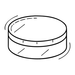 hockey puck icon, hockey puck vector illustration-simple illustration of hockey puck, perfect for hockey puck logos and icons